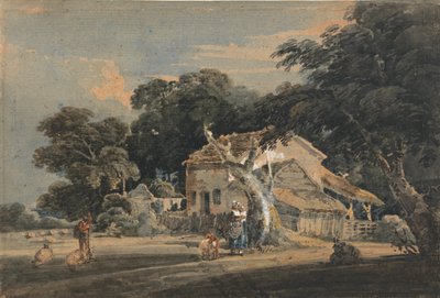 Een boerderij in Devonshire door Thomas Girtin